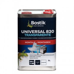 Adhesivo universal 820 transparente BOSTIK, bote 5l