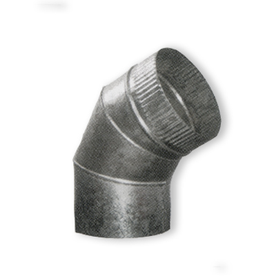 Codo Para Salida De Humos, Chapa Galvanizada 60Âº