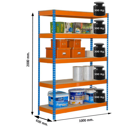 EstanterÃ­a Bricoforte Chipboard BF 1006-5 SIMON RACK