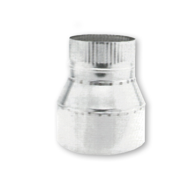 ReducciÃ³n para salida de aires estufa, acero inoxidable