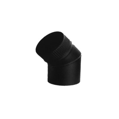 Codo Para Salida De Humos, Negro 45Âº (pintura anticalÃ³rica hasta 600Âº)