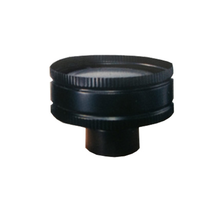 Sombrerete Antirrevocante salida de humos, Negro, (pintura anticalÃ³rica hasta 600Âº)