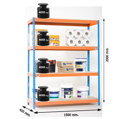 EstanterÃ­a Ecoforte Chipboard EF1504-4 SIMON RACK