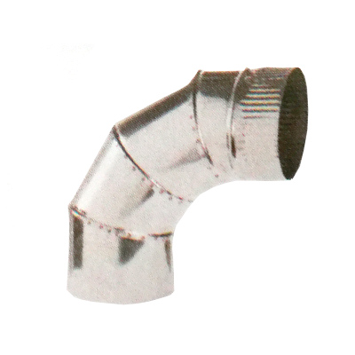 Codo Para Salida De Humos, Acero Inoxidable 0.8 mm 90Âº